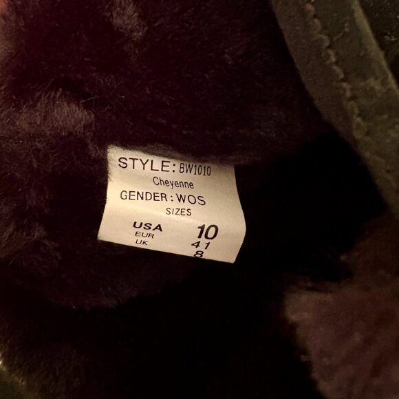 KHOMBU | Black Suede Faux Fur Lined Winter Boot | Mid-Calf | Size 10 | RARE - Picture 7 of 8